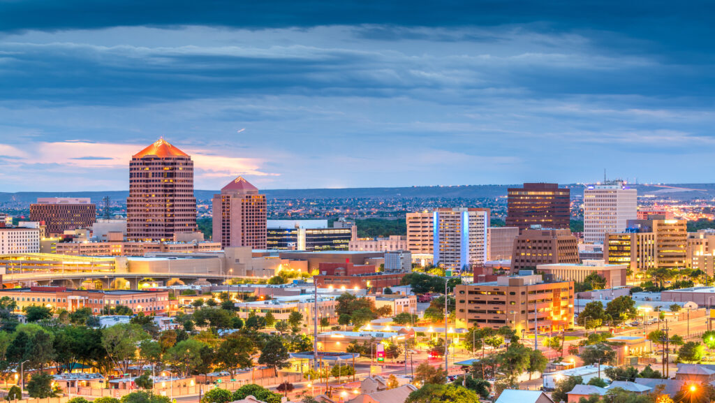 Albuquerque, New Mexico, USA downtown cityscape