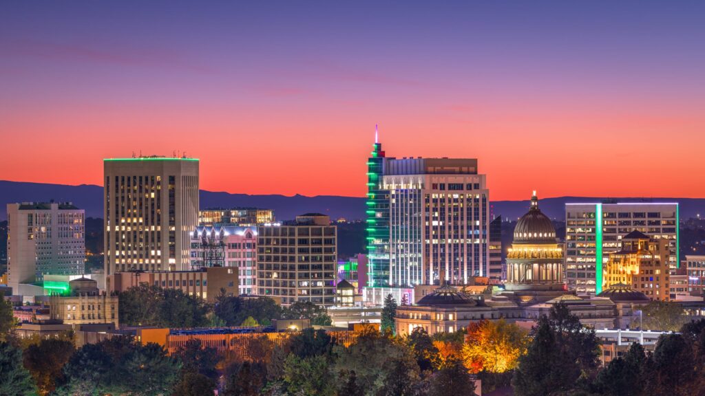 Boise, Idaho, USA Downtown Cityscape